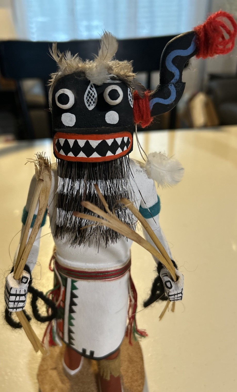 Handmade Native American Kachina Doll “Hu” Handmade/Painted Signed Alfred Reed