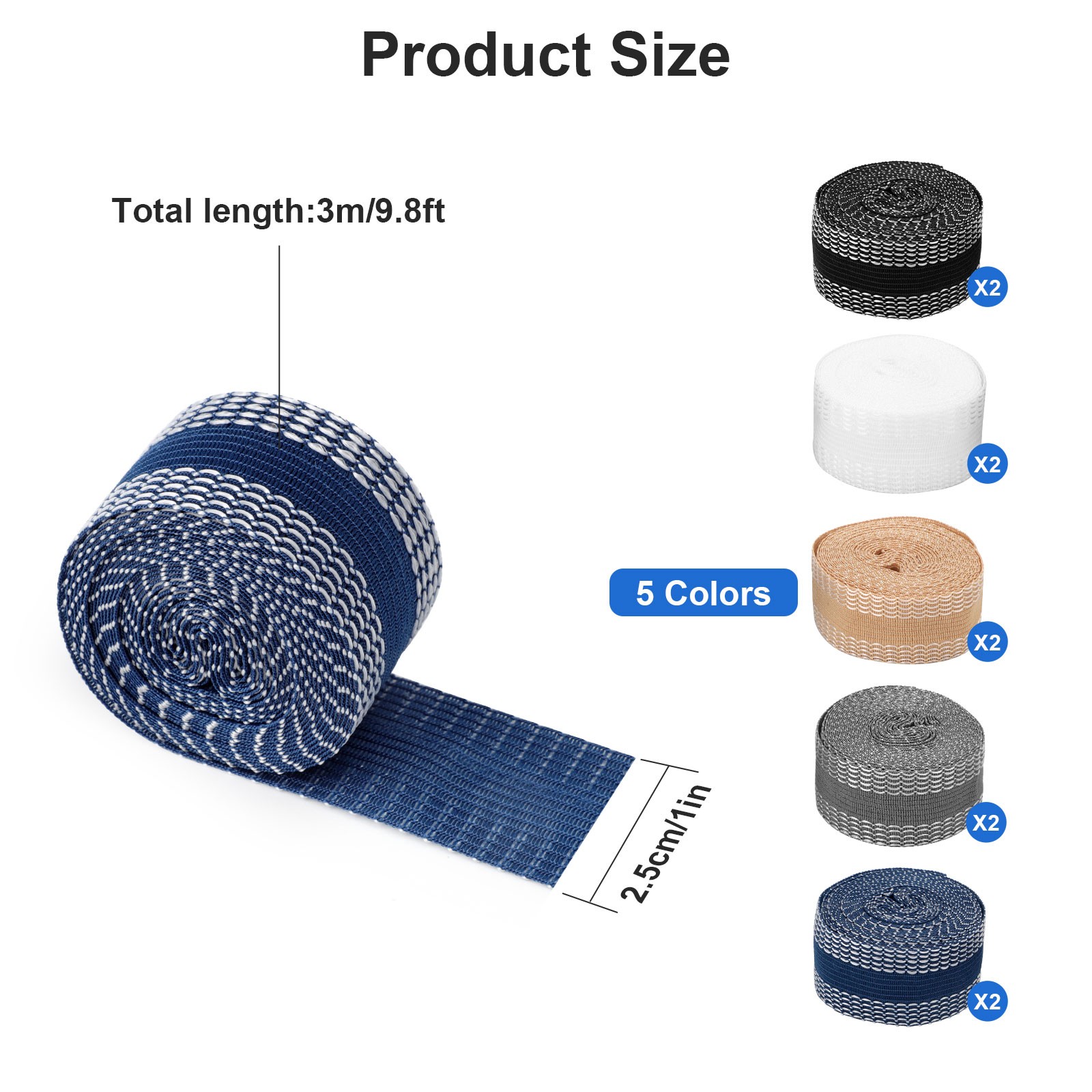 10 Iron-On Hemming Tape Fabric Fusing Strip for Clothing Repair