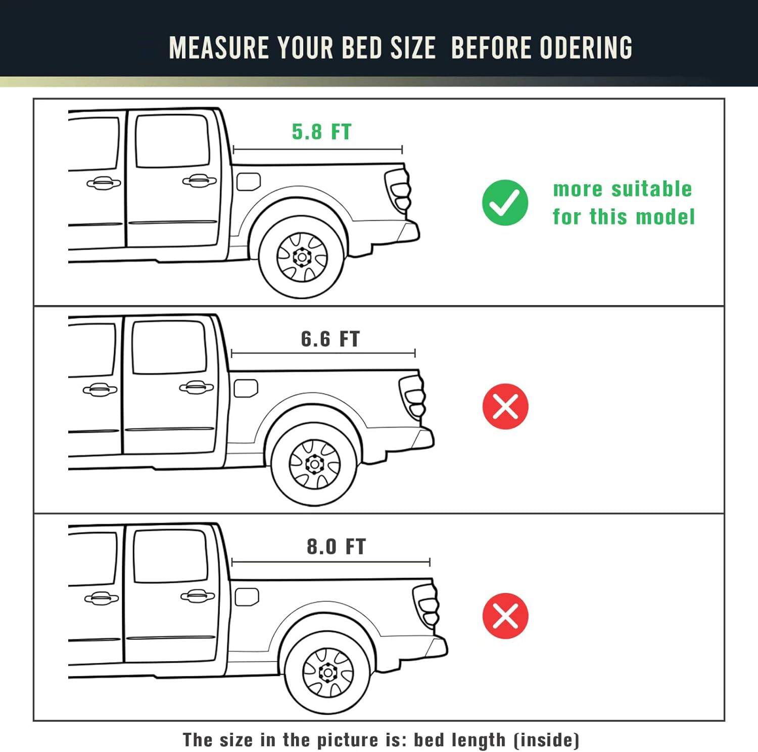 5.8FT Hard Solid Tonneau Cover For 2007-2024 Silverado Sierra 1500 Truck Bed