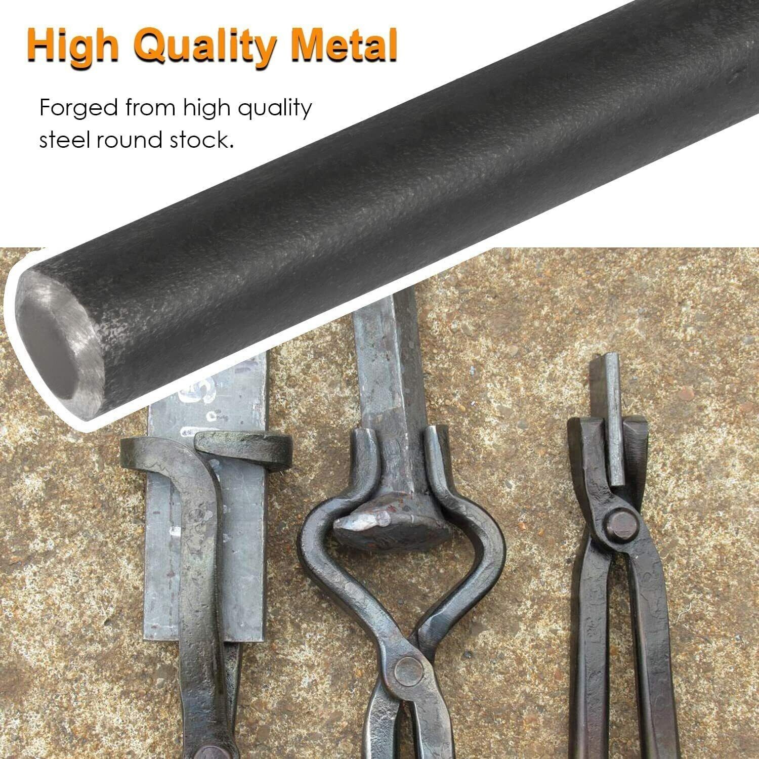 Knife Making Tongs Set Tools Blacksmith Bladesmith Tongs Vise Anvil Forge 3 PCS