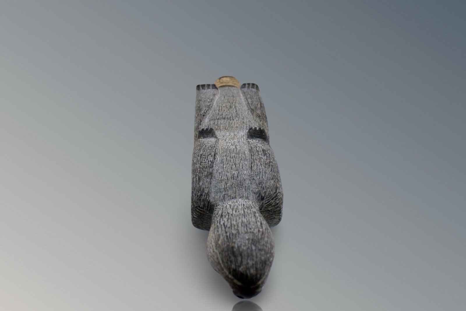 Cherokee Council Bear Effigy Pipe Late 19th Century NC High Rock 13” Long