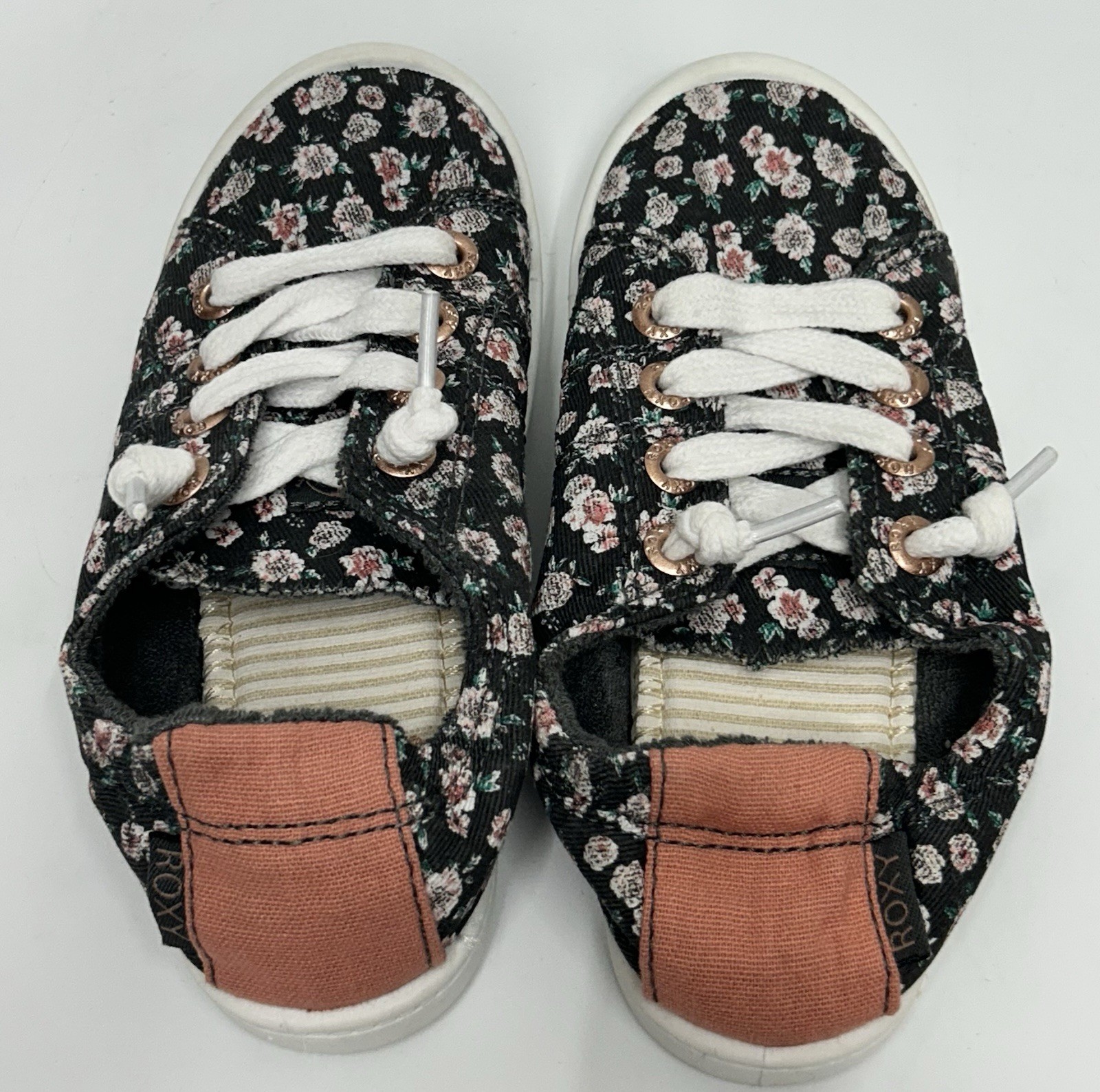 Roxy RG Bayshore III Slip On Shoes Sneakers Size 11 Youth Girls Floral EUC