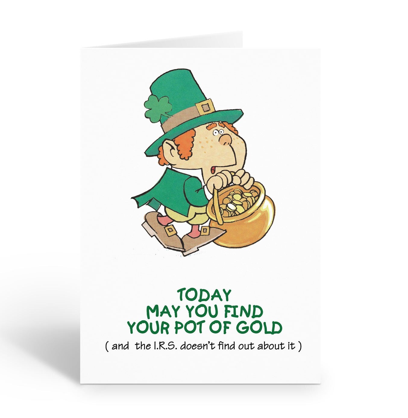 Assorted St. Patrick’s Day Cards - 12 Boxed Funny Cards and Envelopes - 18060