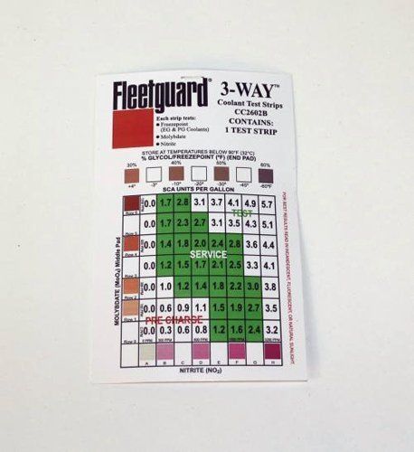 CC2602B NEW GENUINE FLEETGUARD PART 3 WAY COOLANT TEST KIT STRIP