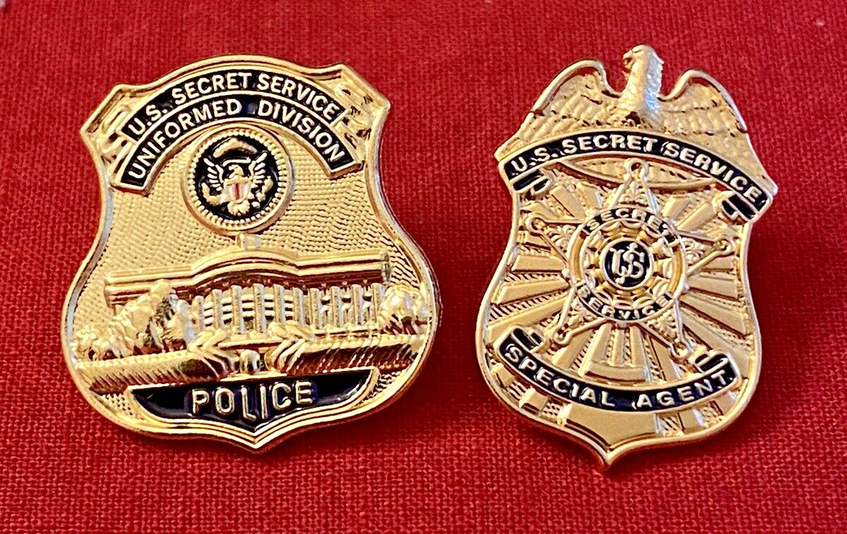 US SECRET SERVICE PINS - USSS SPECIAL AGENT & UD BADGE PINS / LOT OF TWO