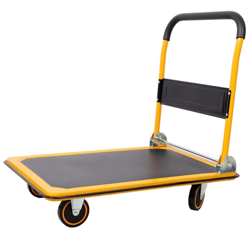 330 lb Platform Truck Push Dolly Hand Flatbed Cart Steel 28.7"x18.8" Heavy Duty