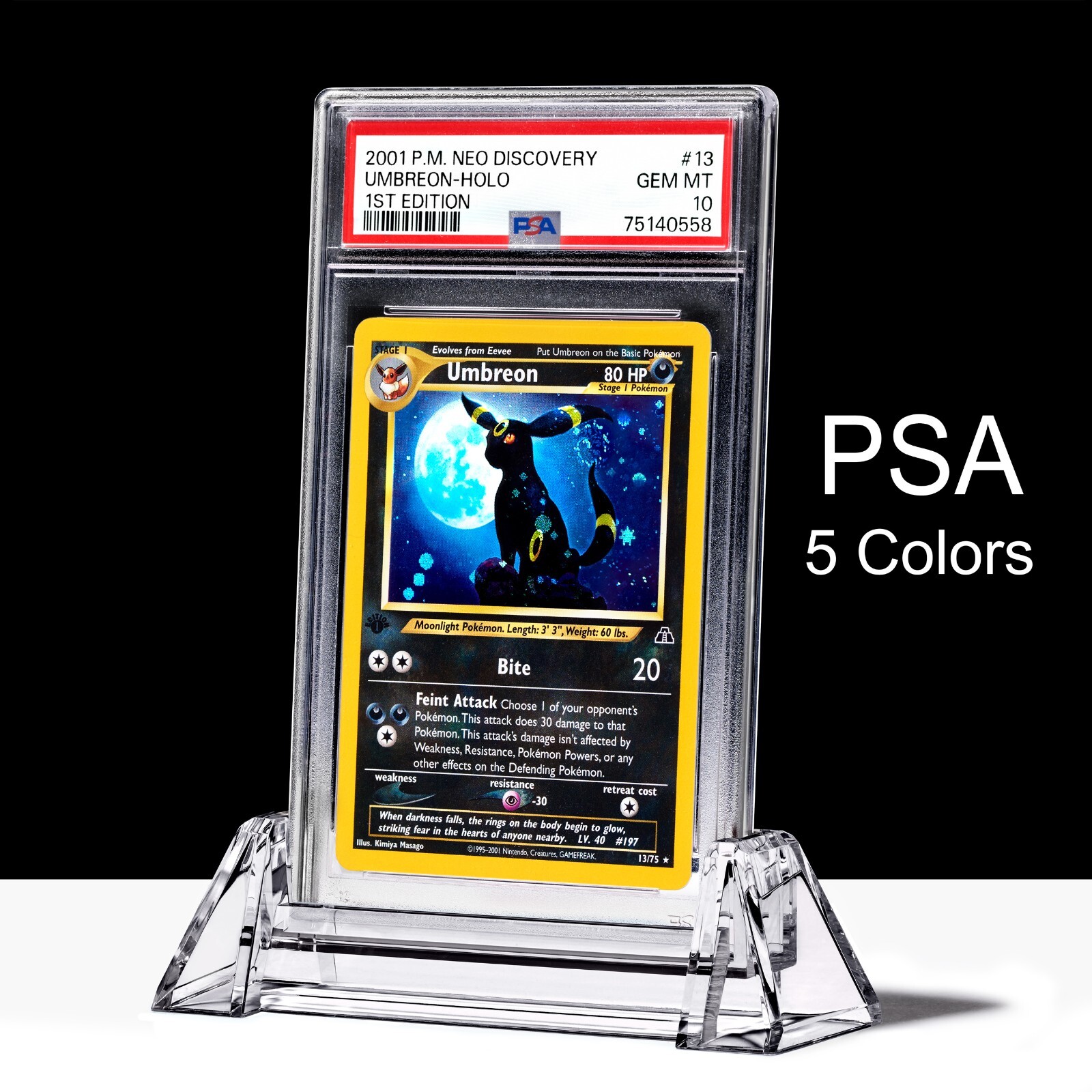 PSA Acrylic Stand Clear / Color For Graded Card Display | Slab Holder