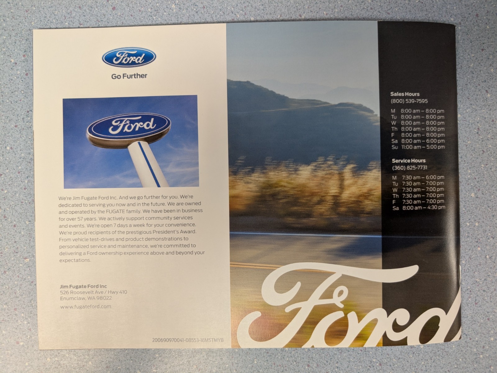 2018 Ford Mustang color sales brochure