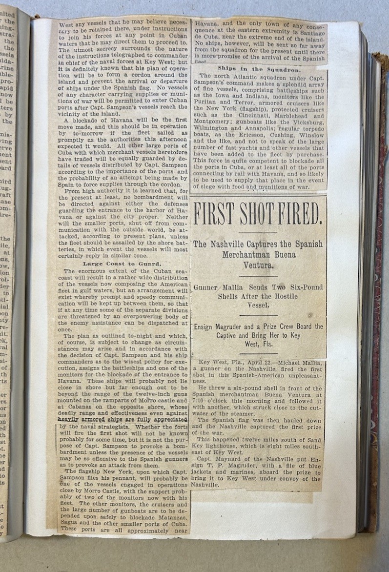 Antique Scrapbook Of Spanish-American War, 1898