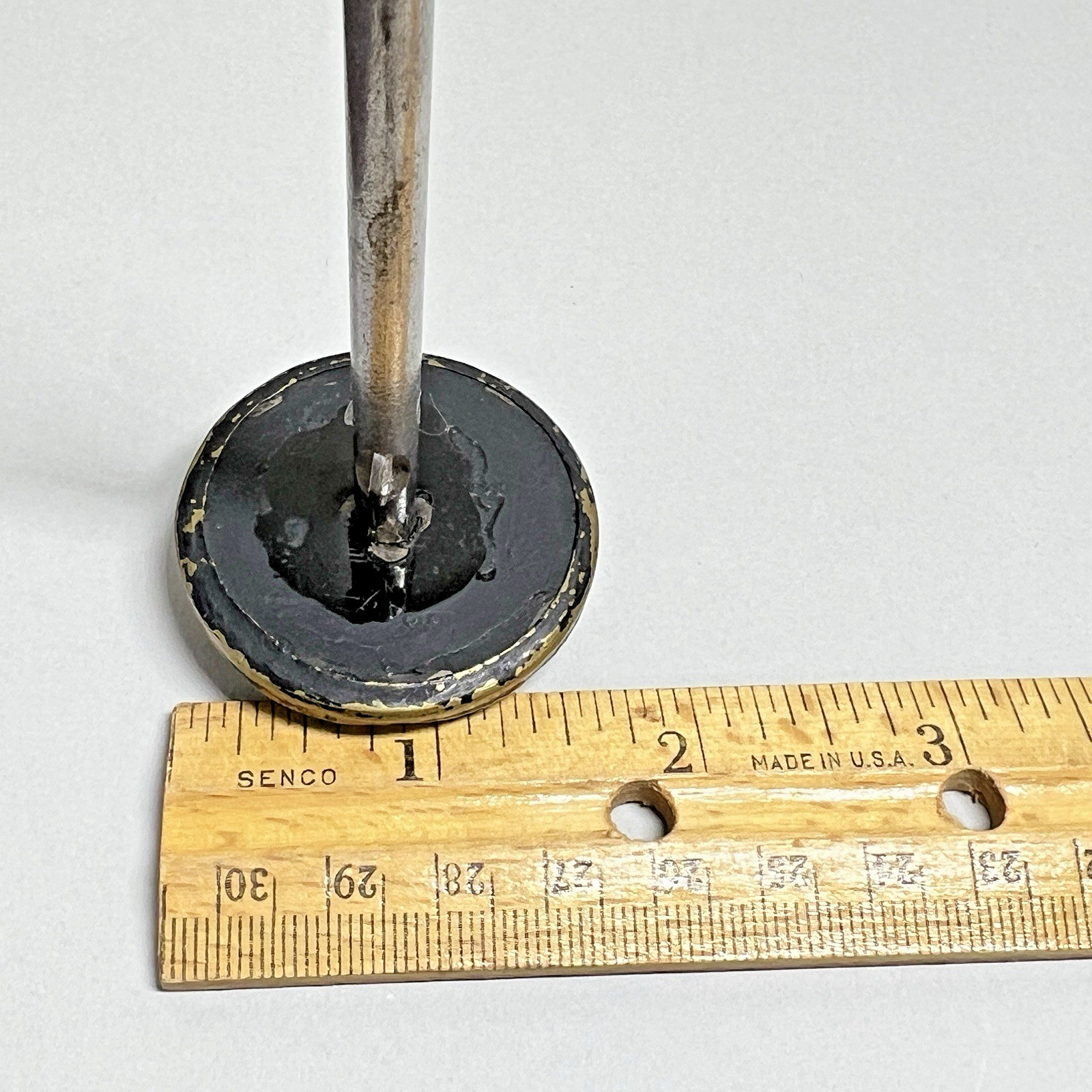 Victorian Sulfide Glass Red Star Threaded Picture Frame Wall Nail Antique