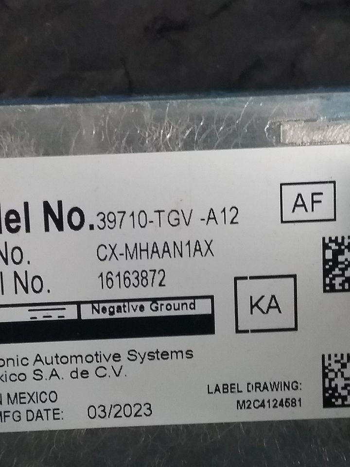 2023 ACURA TLX CENTER INFORMATION DISPLAY SCREEN FITS 21-23 ID 39710TGVA12