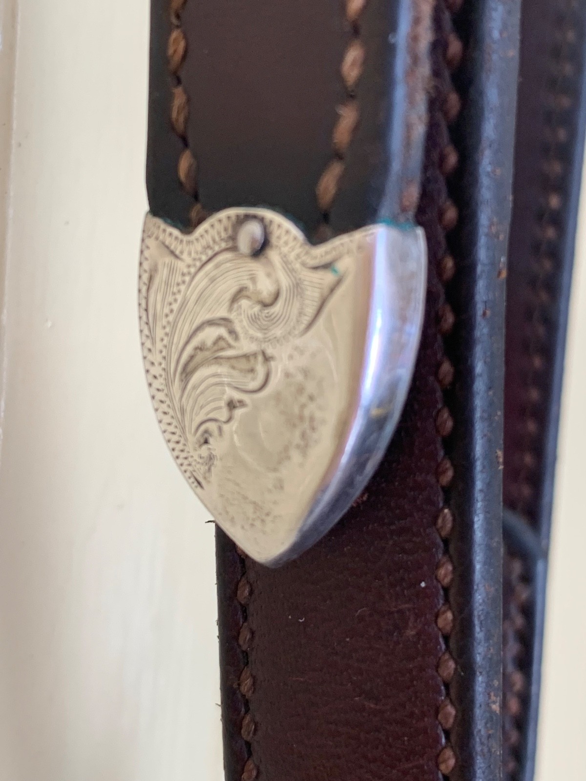 VOGT Sterling Silver Horse Show SLIDING ONE EAR HEADSTALL Leather Western Bridle