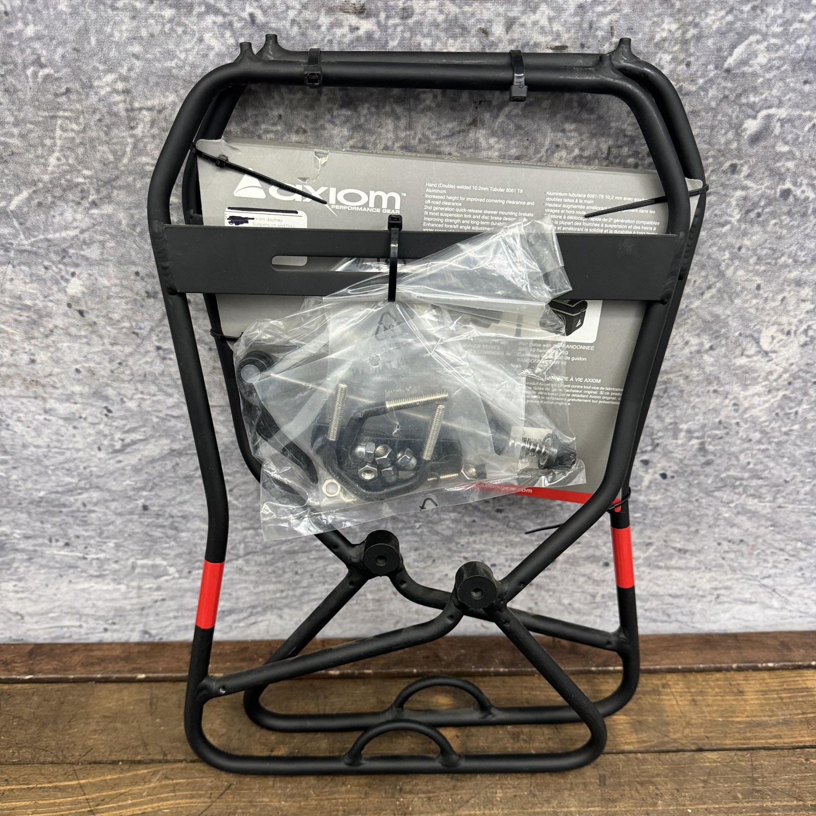 Axiom Journey Suspension Disc Lowrider Front Rack Black Alloy Bike Pannier Tour