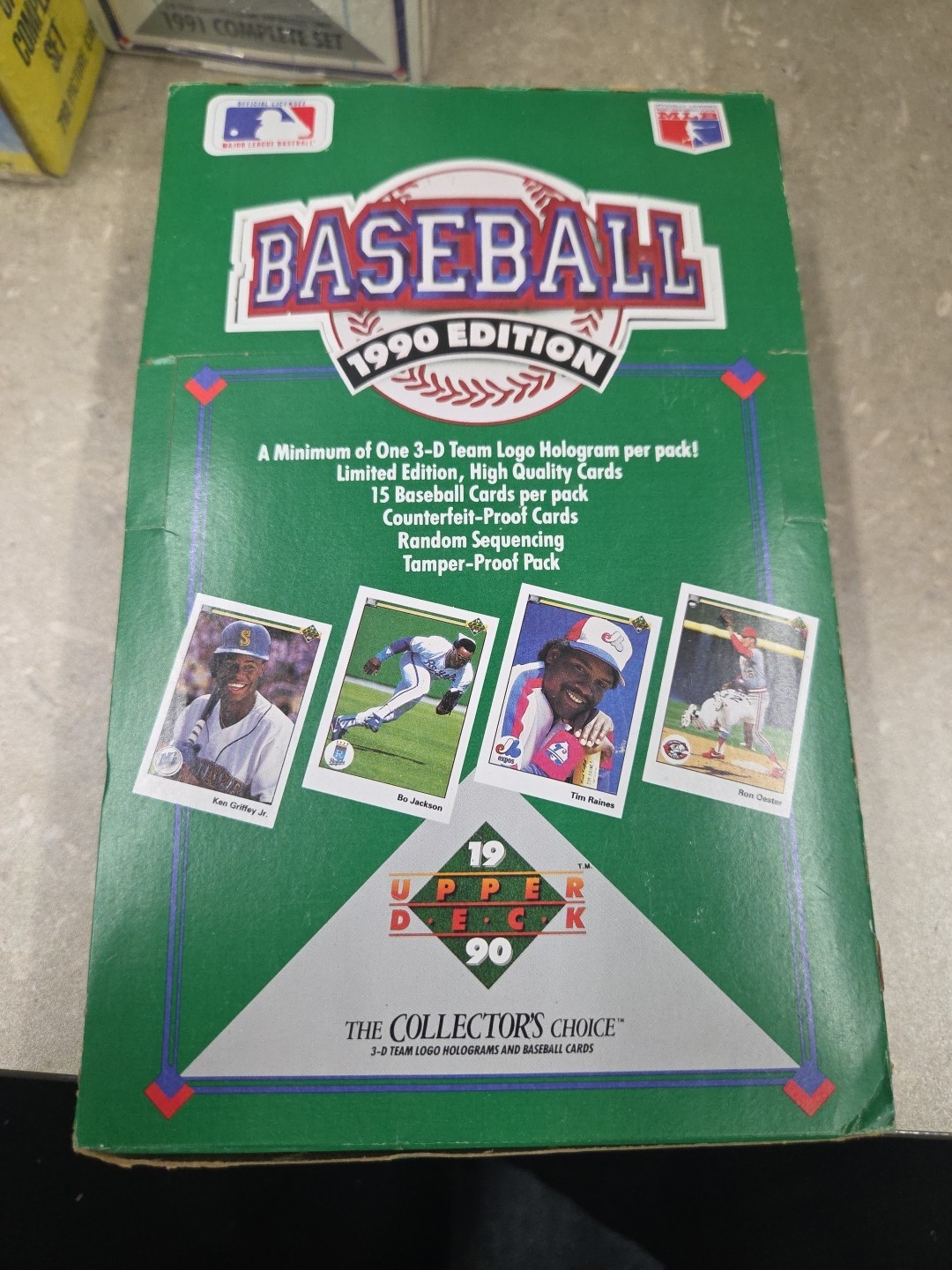 1990 Upper Deck Baseball Low Number Box (36 Packs)