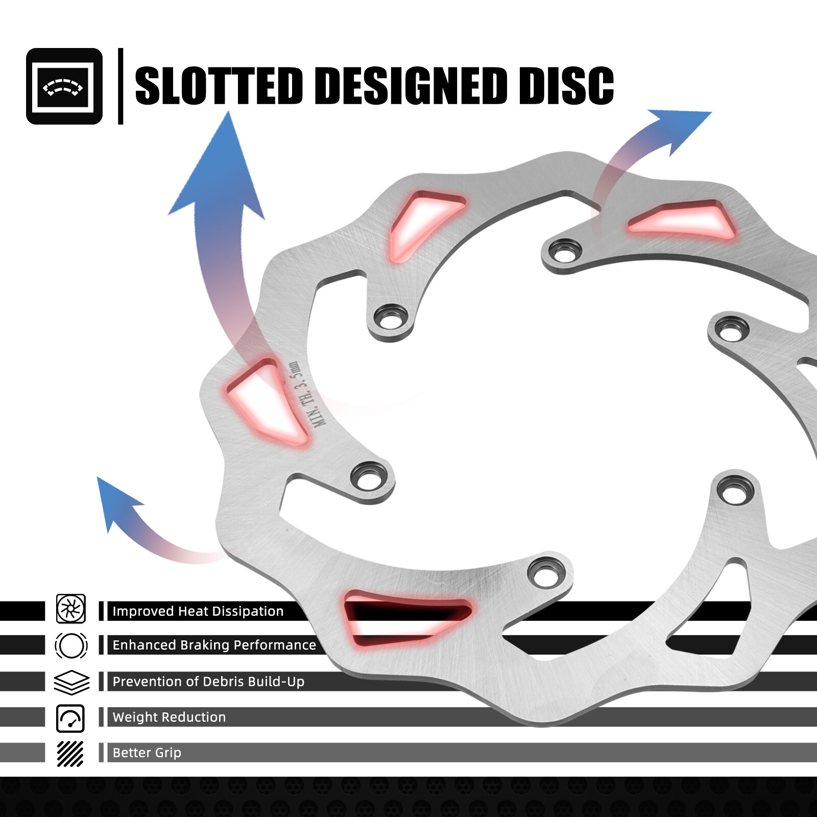 Rear Brake Disc Rotor 220mm For KTM 250 300 350 450 500 EXC XC XCW EXC F XCF SXF