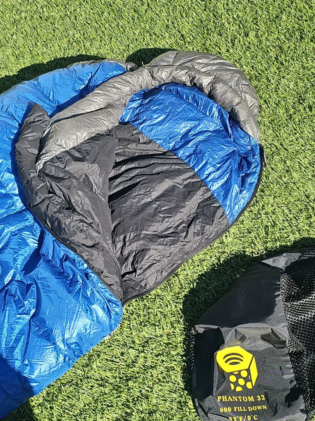 Mountain Hardwear Phantom 32 Degree Sleeping Bag 800 Fill Down Reg Length LZ EUC