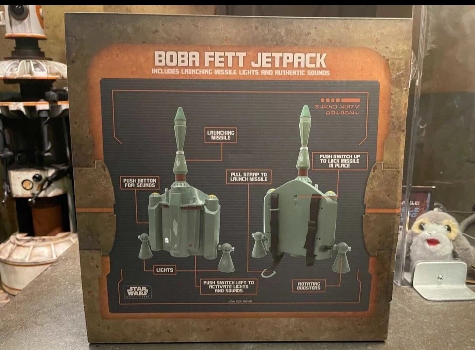 Star Wars Galaxy's Edge BOBA FETT Jetpack w/Launching Missile Lights & Sound