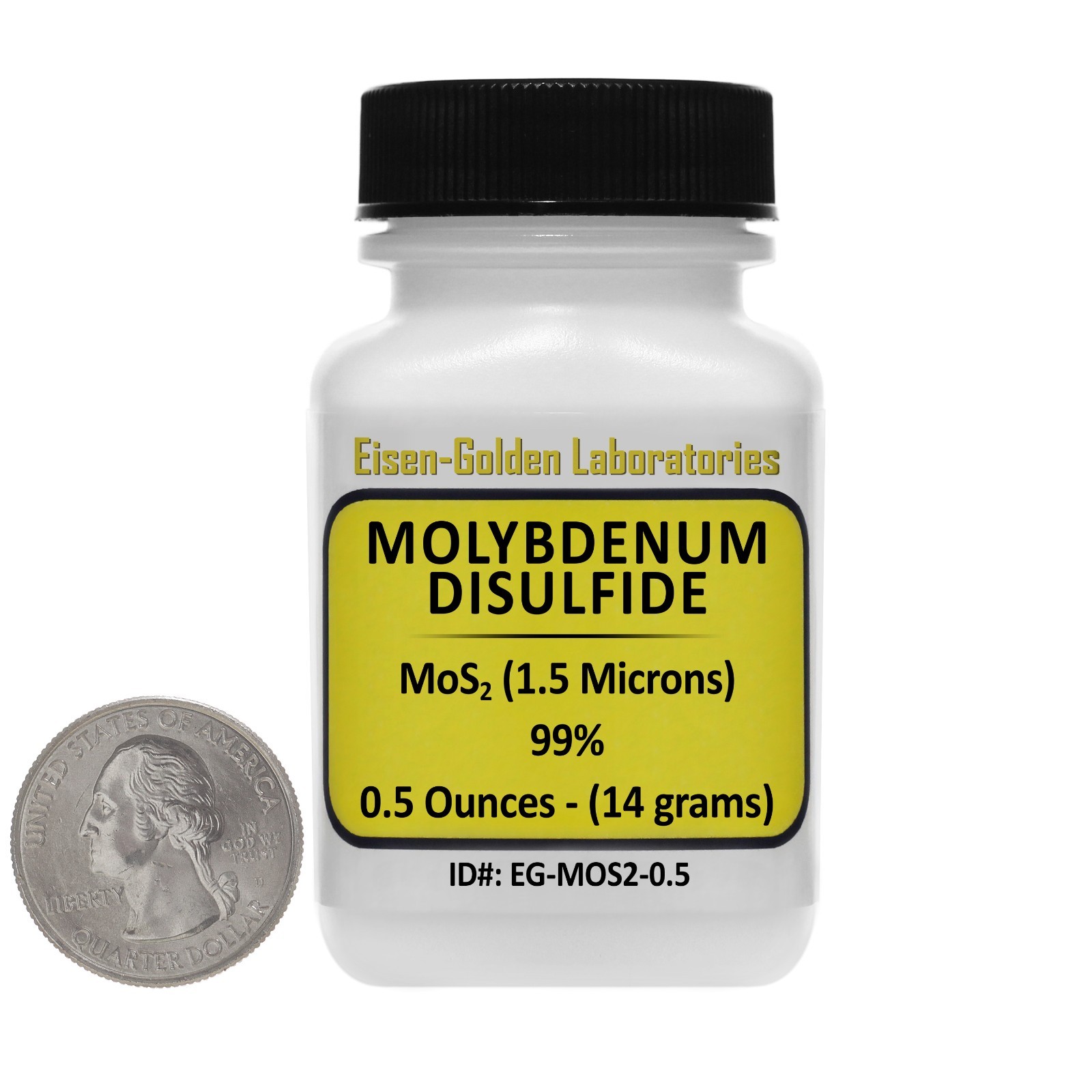 Molybdenum Disulfide [MoS2] 99% AR Grade Powder 14g in a Space-Saver Bottle USA