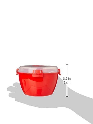 1109ZS Microwave Collection Noodle Bowl 1 Count (Pack of 1) Red