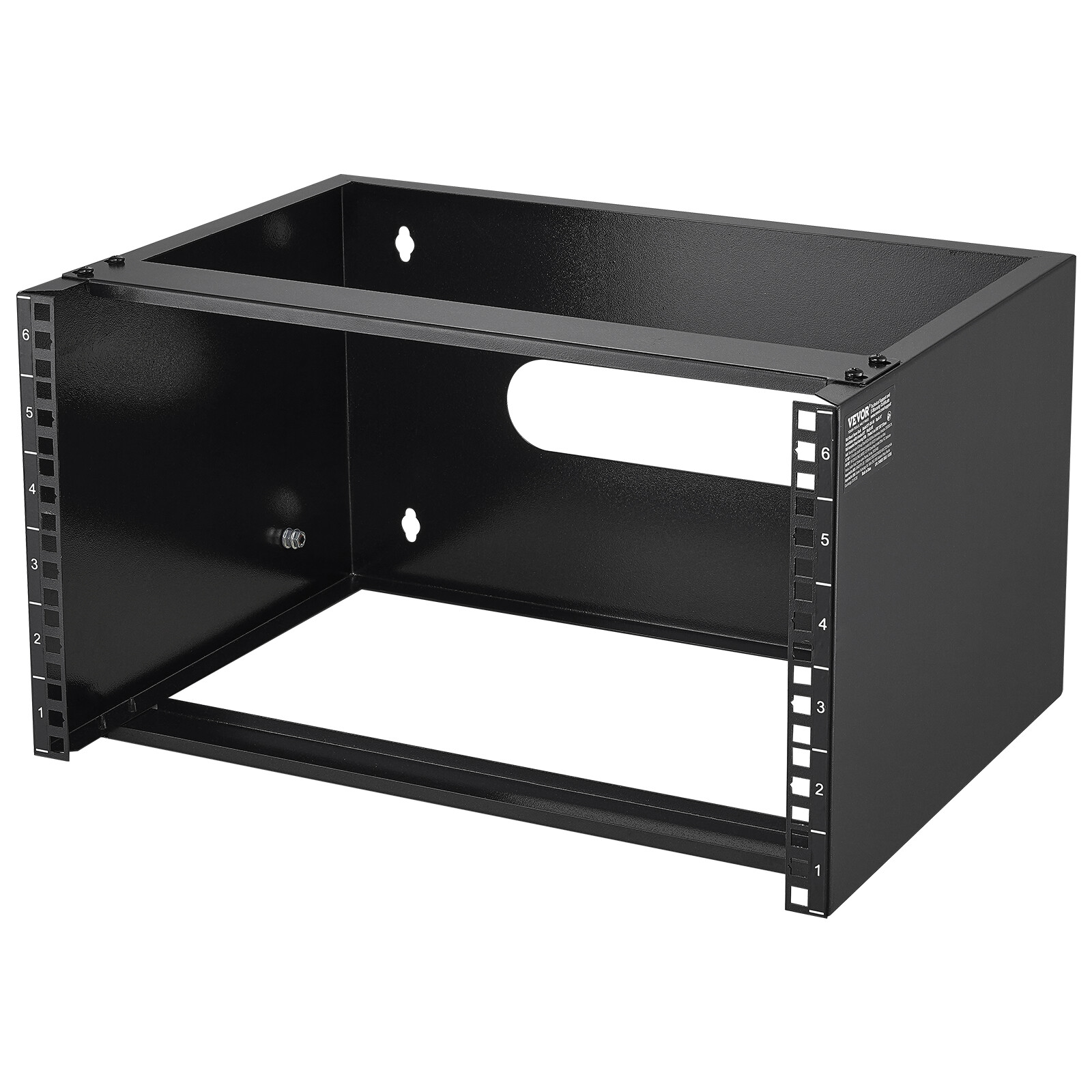 VEVOR 6U Wall-Mount Open Frame Network Rack 14 Inch Depth Server Rack 50lbs