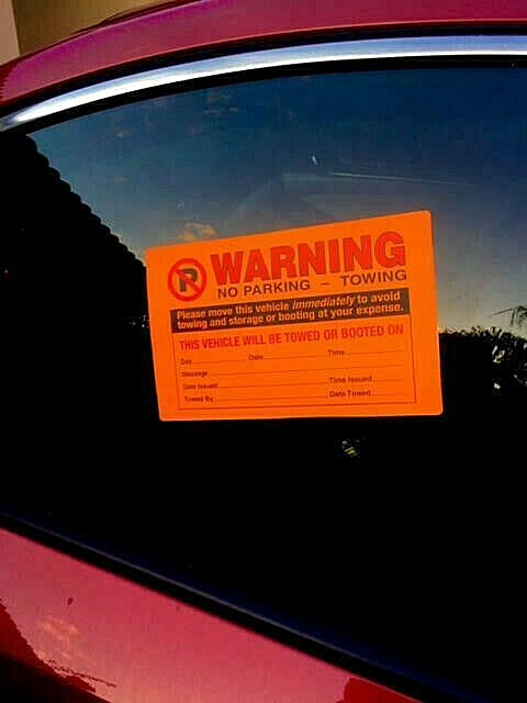 ⭐THE REAL ONES!⭐ PACK OF 10 NO ILLEGAL PARKING VIOLATION WARNING TOWING STICKERS