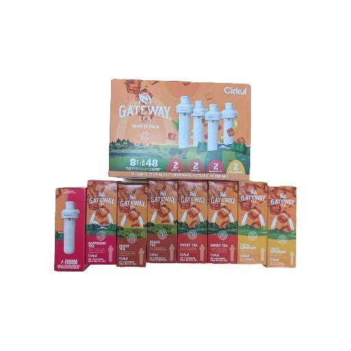 (8) Pack Cirkul Gateway Tea Flavored Water Cartridge Variety Pack- Expires 5/26