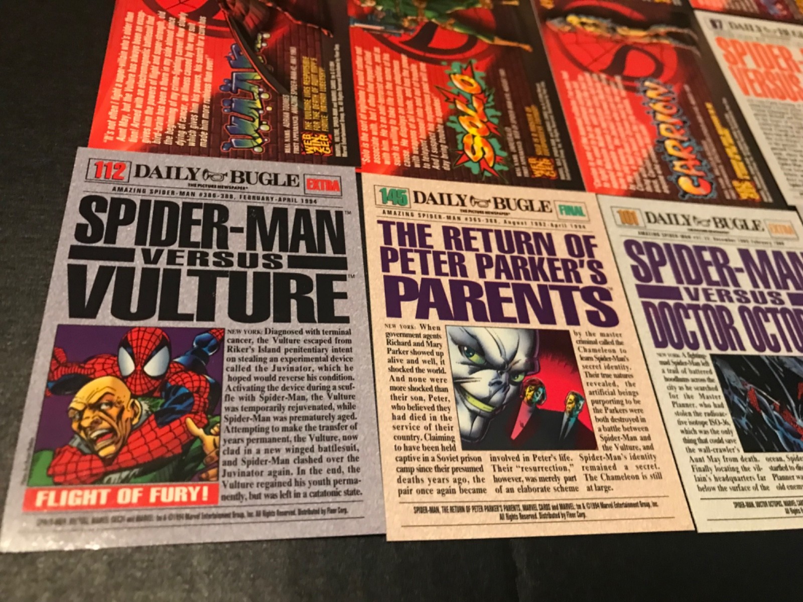 Spider-man 1994 Fleer Mixed Lot Of Cards - Lot Of 12 #4 Marvel Pack ~ Vulture