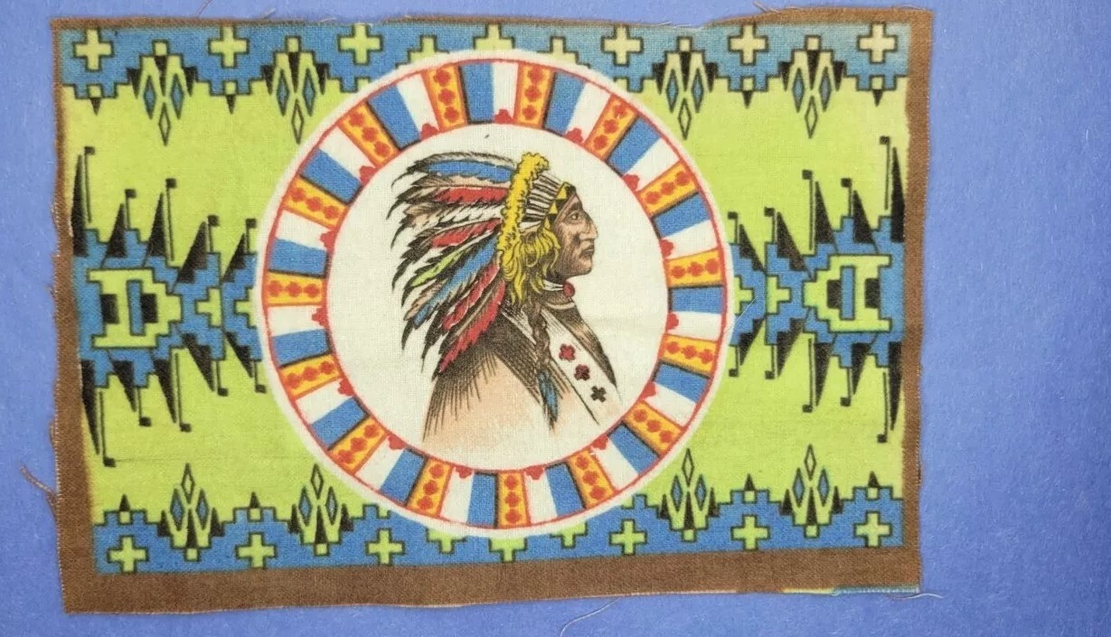 1910s B12 INDIAN CHIEF Portrait TOBACCO Felt BLANKET #3