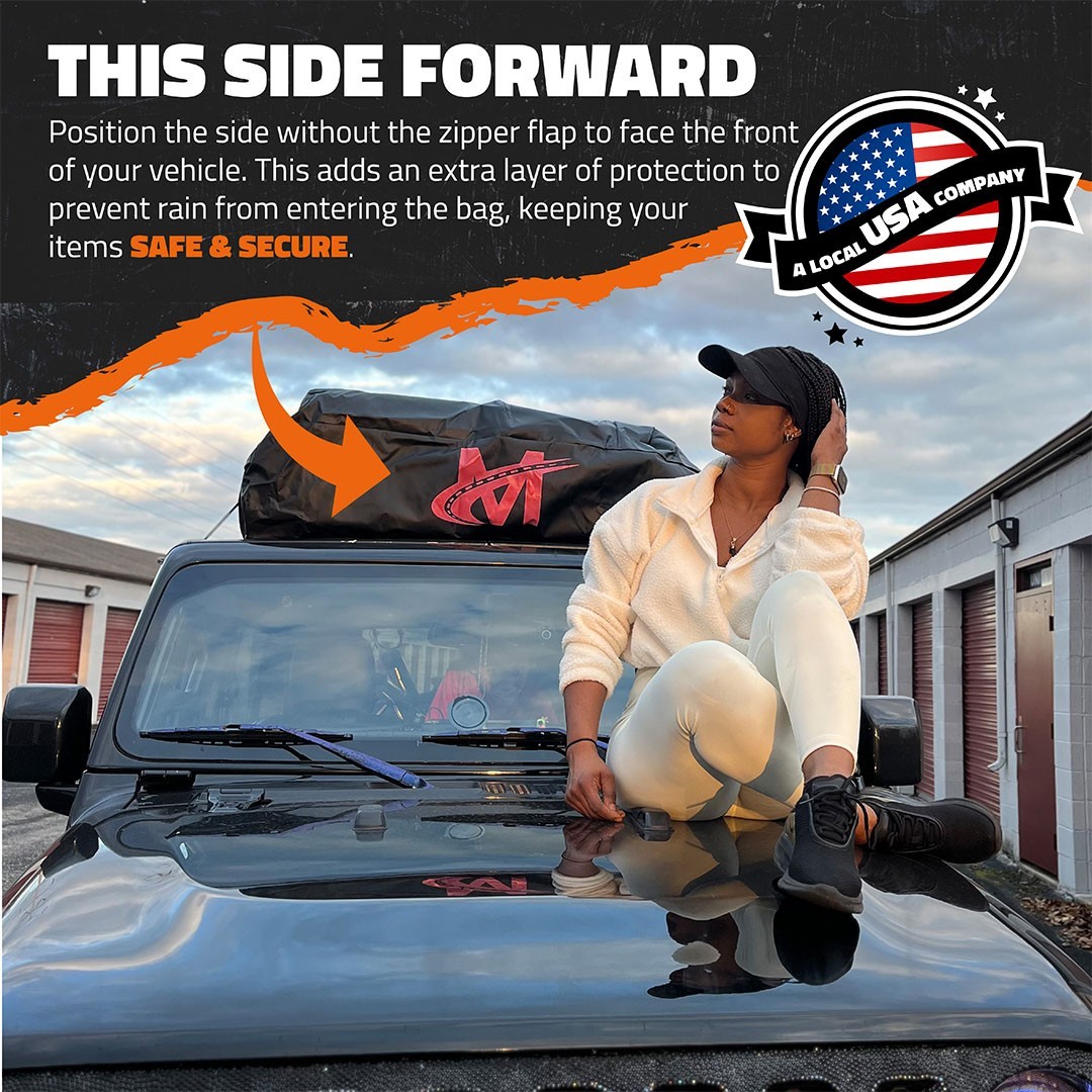 Mockins 45 Cu Ft. Red Waterproof Roof Cargo Bag (75"x 48"x 22")