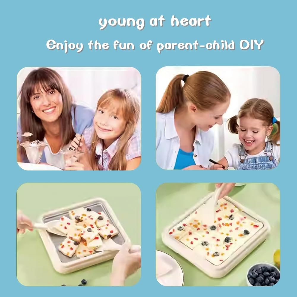 Rolled Ice Cream Tray, Maker for Kids, DIY Homemade smoll, White