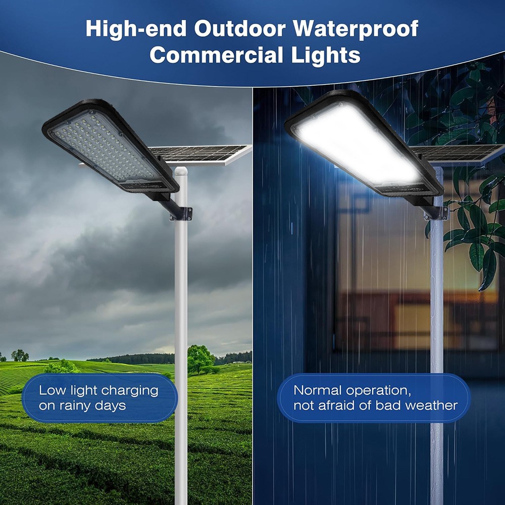 Commercial Solar Street Lights Outdoor Dusk to Dawn Solar Super Bright Aluminum