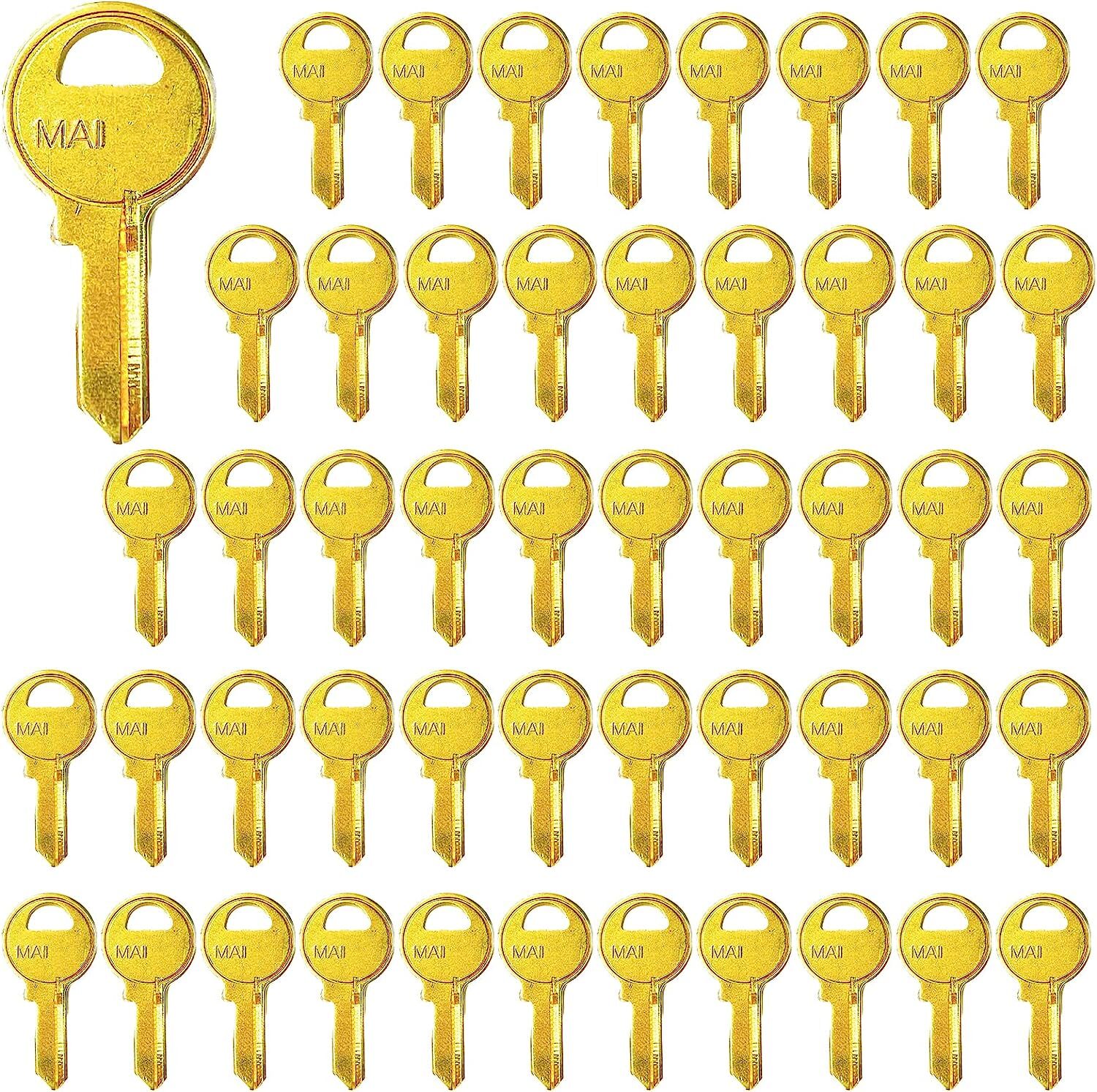 (50 KEYS) MA1 (M1) BRASS Key Blanks 50 Master M1 Padlock Key Blanks