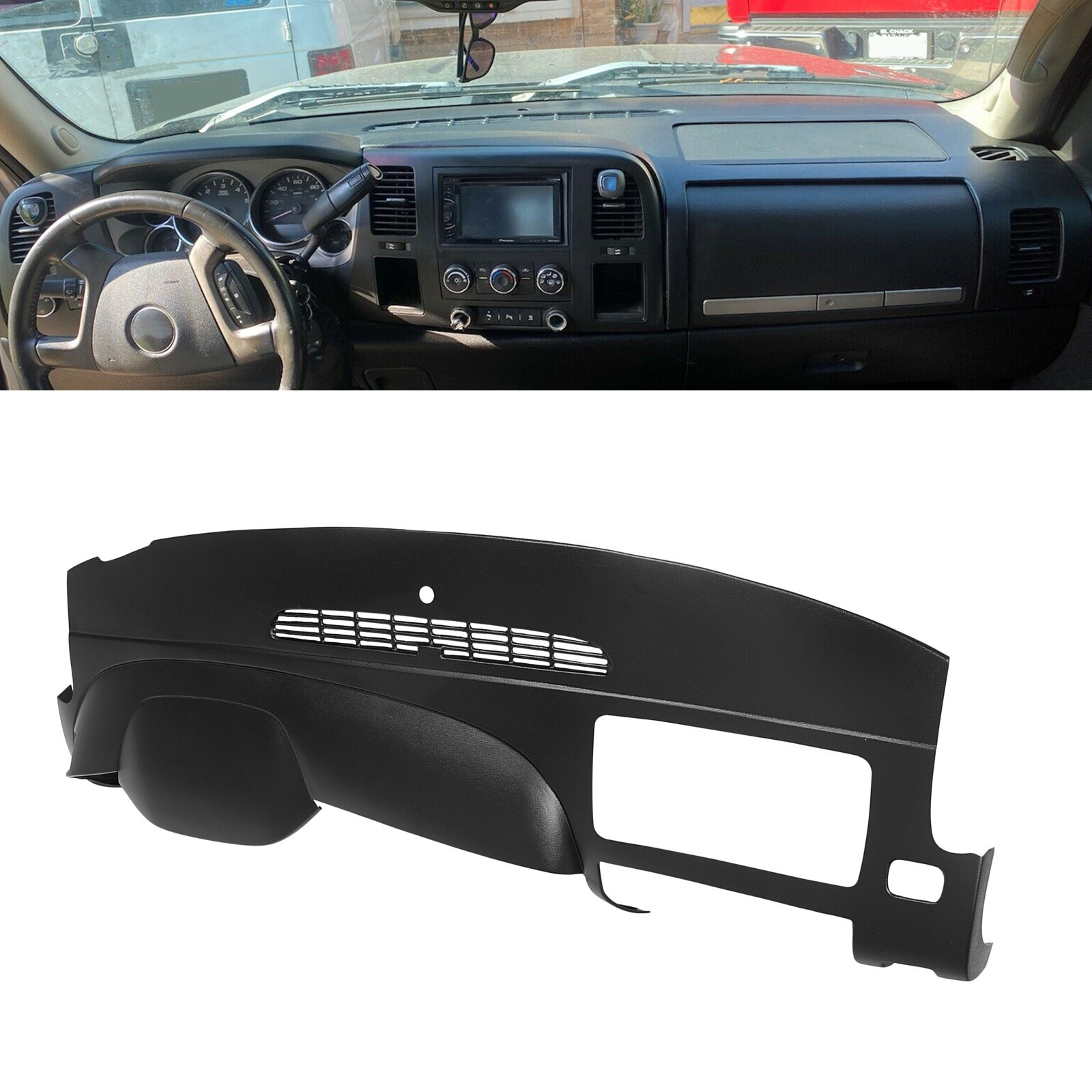 Dash Board Cap Cover Overlay Fit For 2007-14 Silverado 1500 LS LT WT Sierra SL