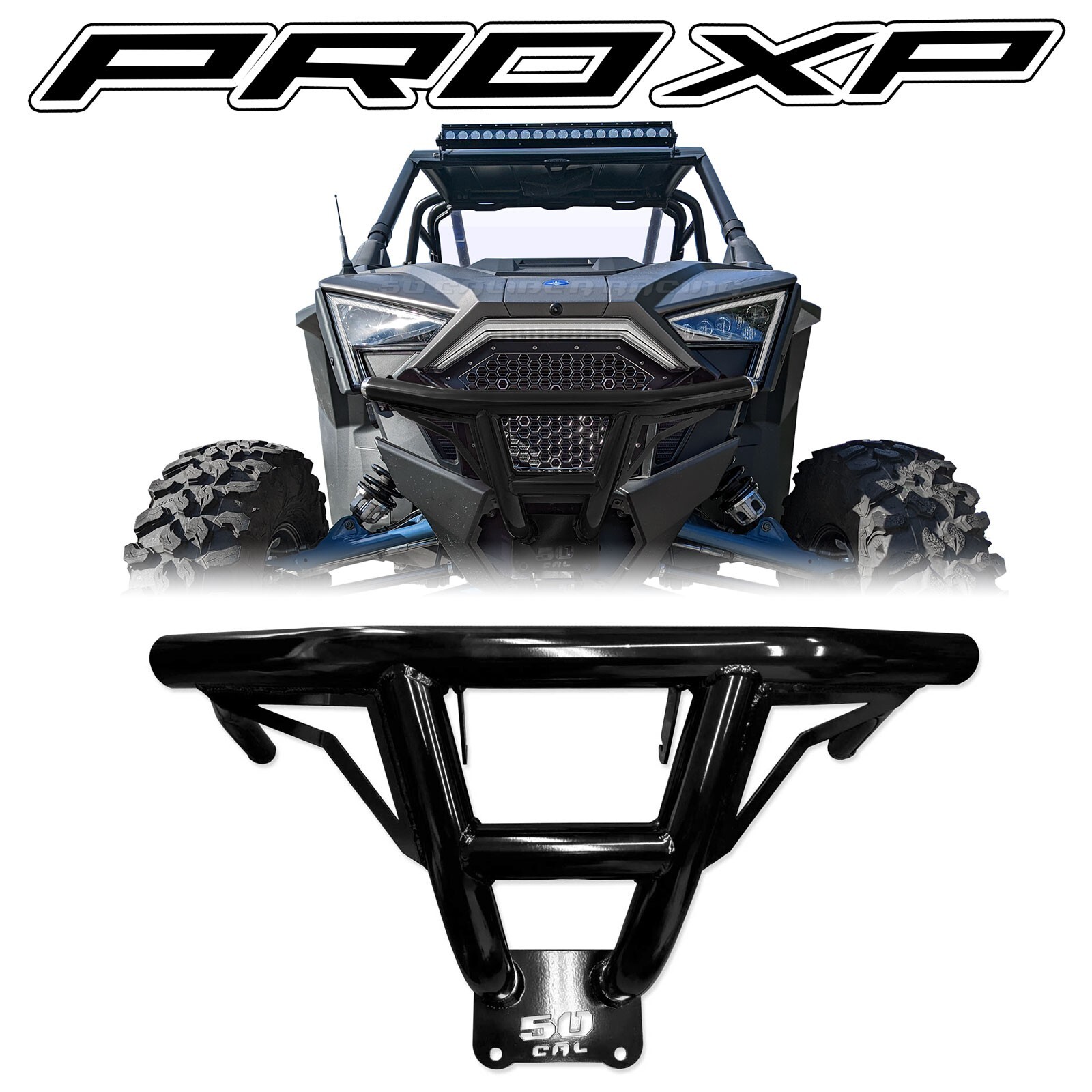 Polaris RZR PRO XP Tubular Steel Front Bumper Pro Race USA Made BLACK Powdercoat