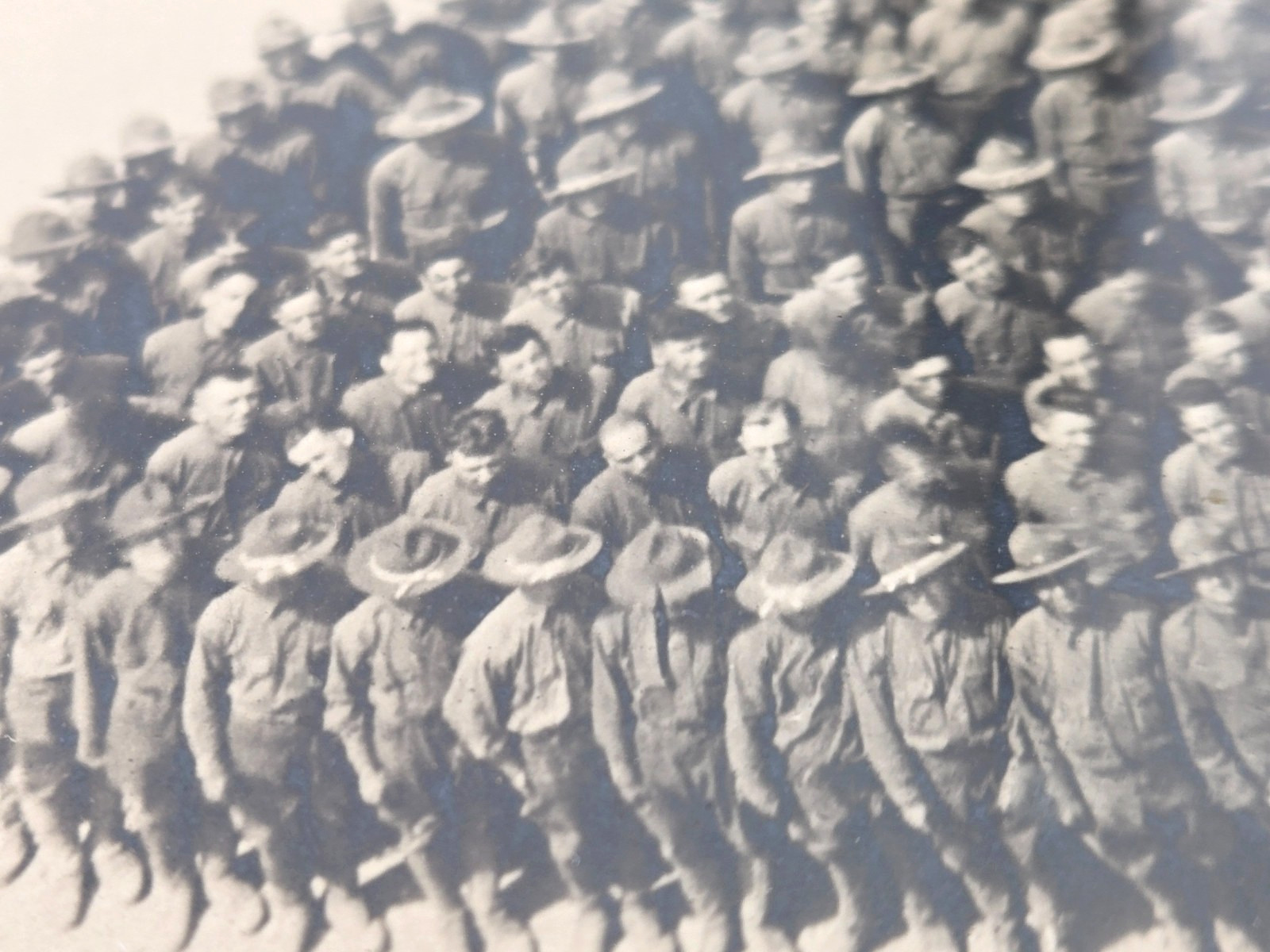 ORIGINAL 1918 Human Liberty Bell Camp Dix WWI Mole Thomas 25,000 Soldiers Photo