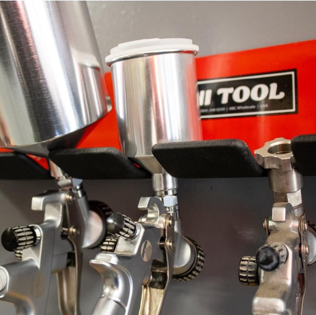 Omni Tool Multiple Spray Gun Holder – Holds 7 Guns Without Cups, 4 With Cups