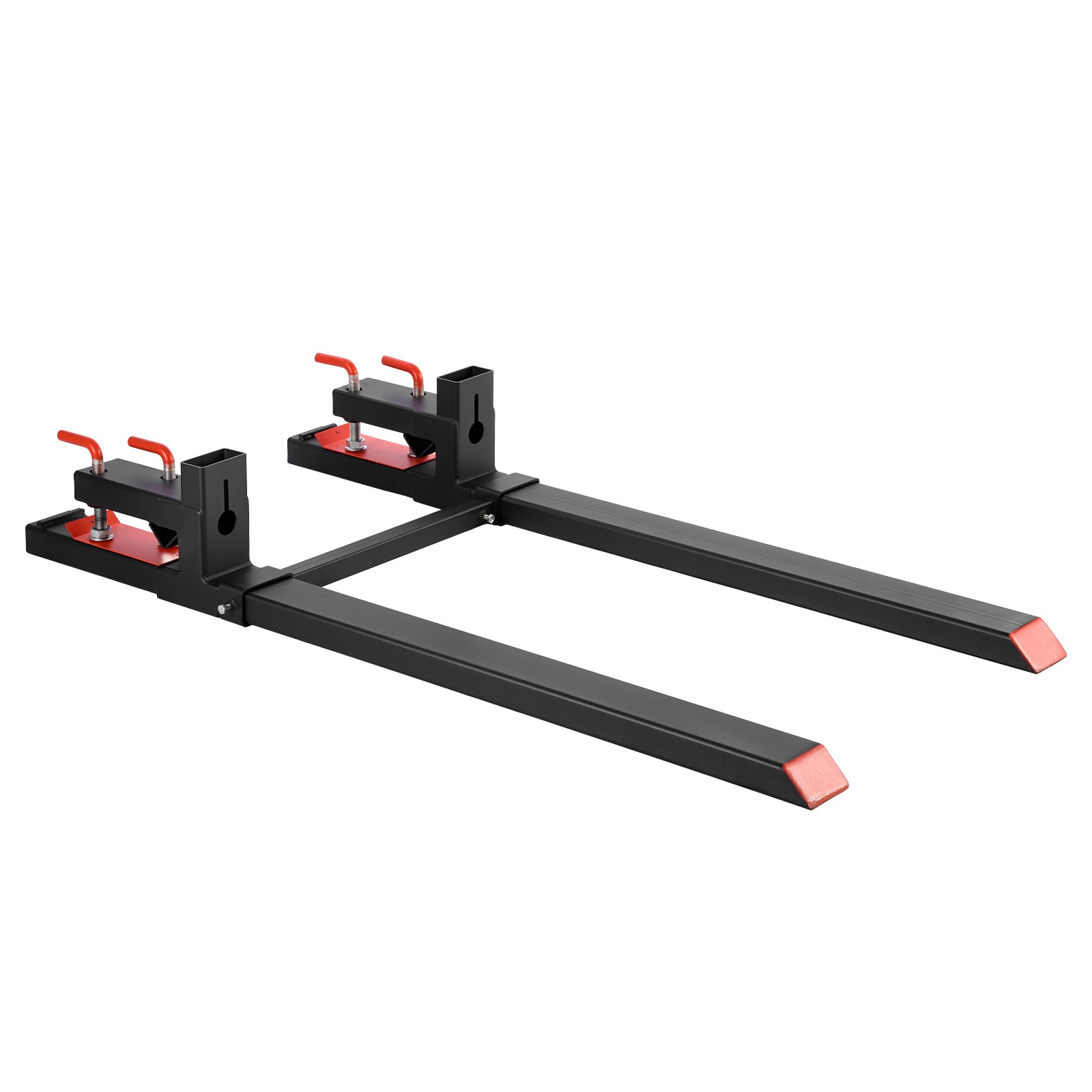 Uimoso 60 inch 4000 lbs Clamp On Pallet Forks, Tractor Forks with Stabilizer Bar