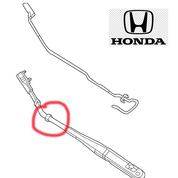 Honda 5x Windshield Wiper Arm Spray Hose Clip Tube Civic CR-V HR-V Accord Nozzle