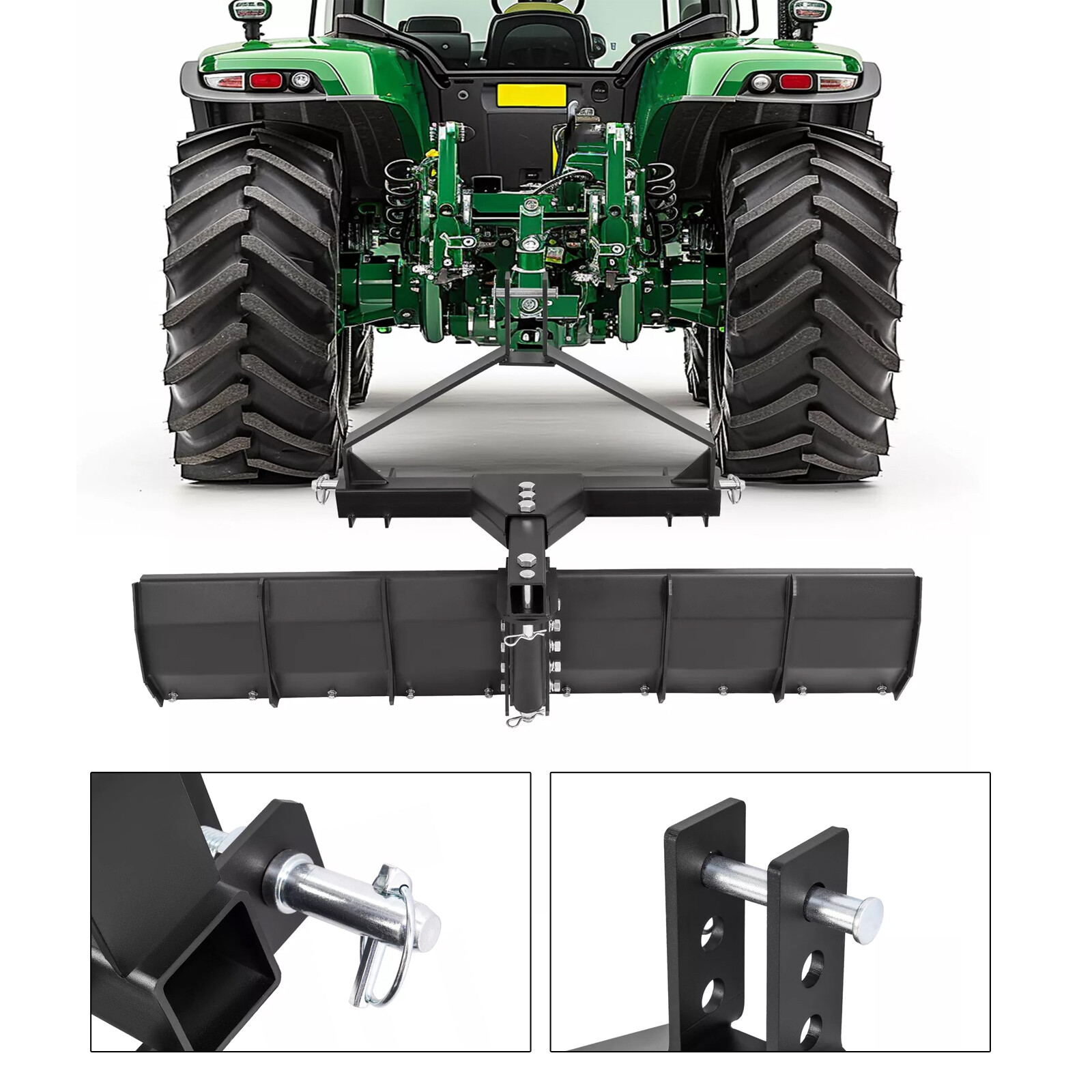 52" Width 3 Point Rear Grading Blade Scrape Blade Fit Category 0 & 1 Tractors