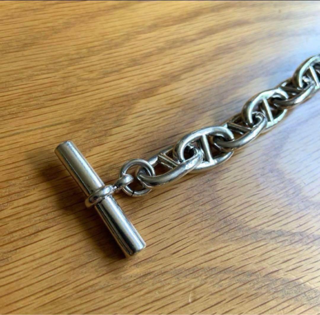 Vintage Silver 925 Anchor Chain Bracelet GM Size 23cm Heavy Men’s Jewelry