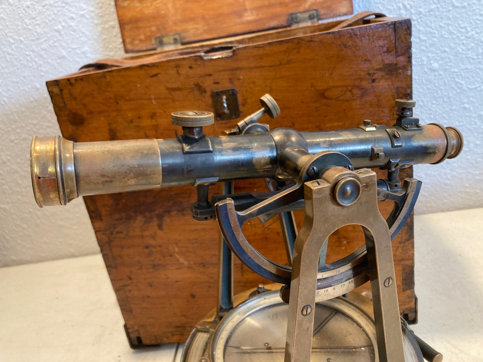 1906 KEUFFEL & ESSER SURVEYOR TRANSIT THEODOLITE ORIGINAL BOX