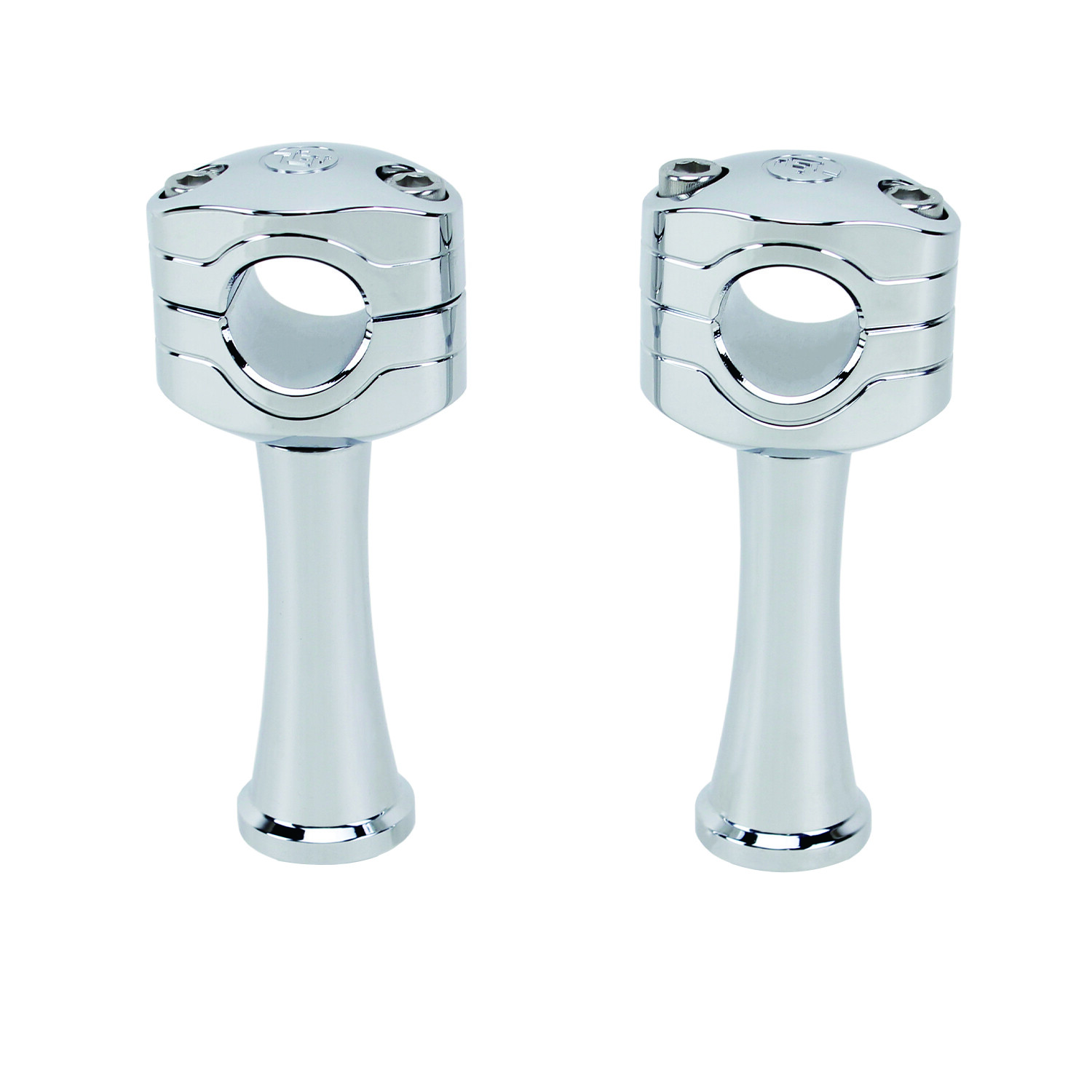 Aluminum 4.3'' Risers 1.0" Handlebar Clamps for Harley Softail FXST FXBB Dyna