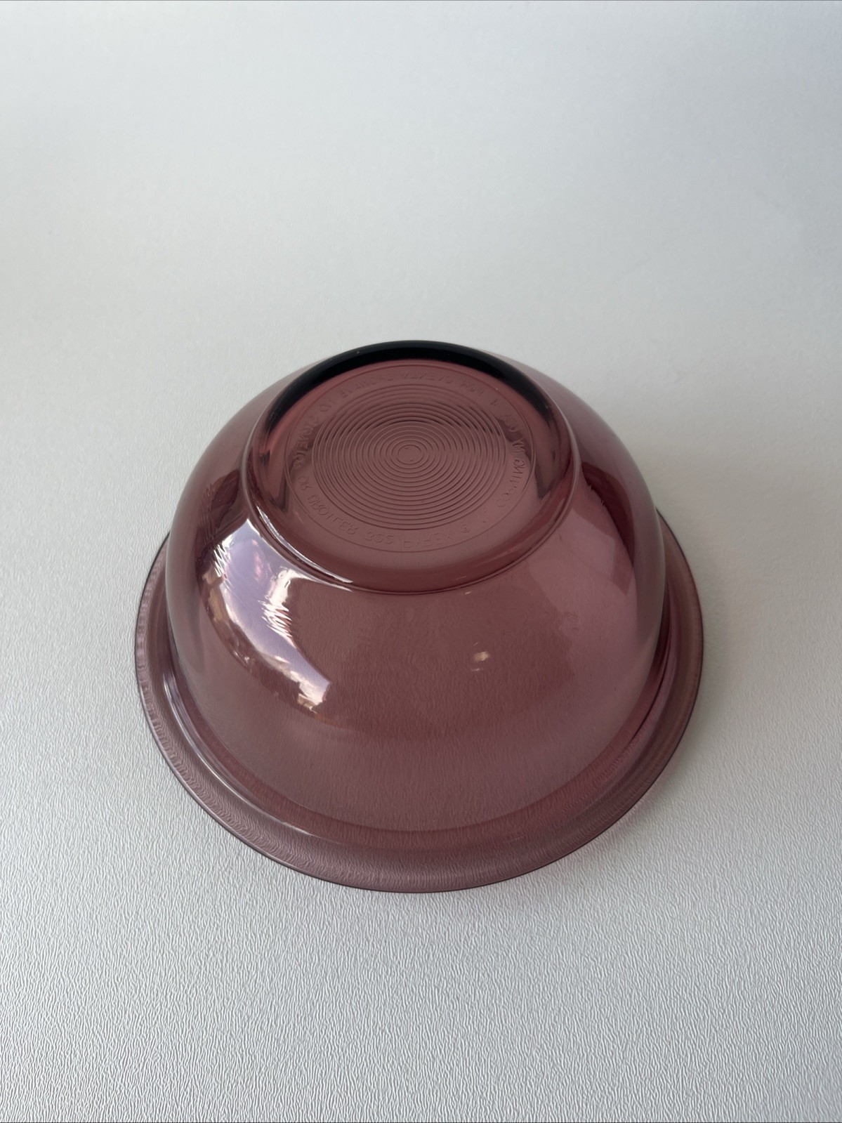 Vintage PYREX Cranberry Glass Mixing/Nesting Bowl # 322 1 Qt 7” Round USA Made