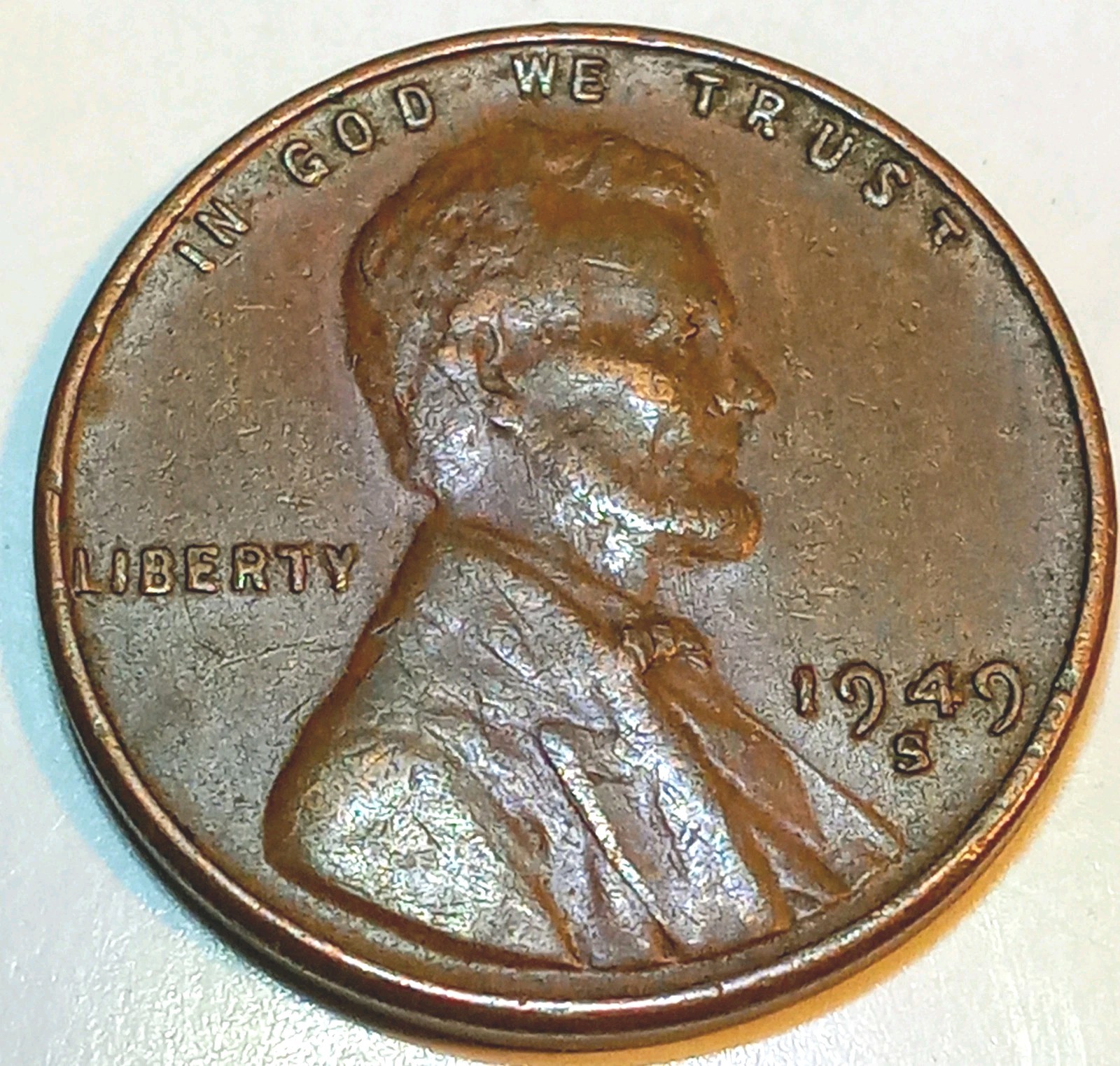 1949 S Lincoln Wheat Cent Free Shipping
