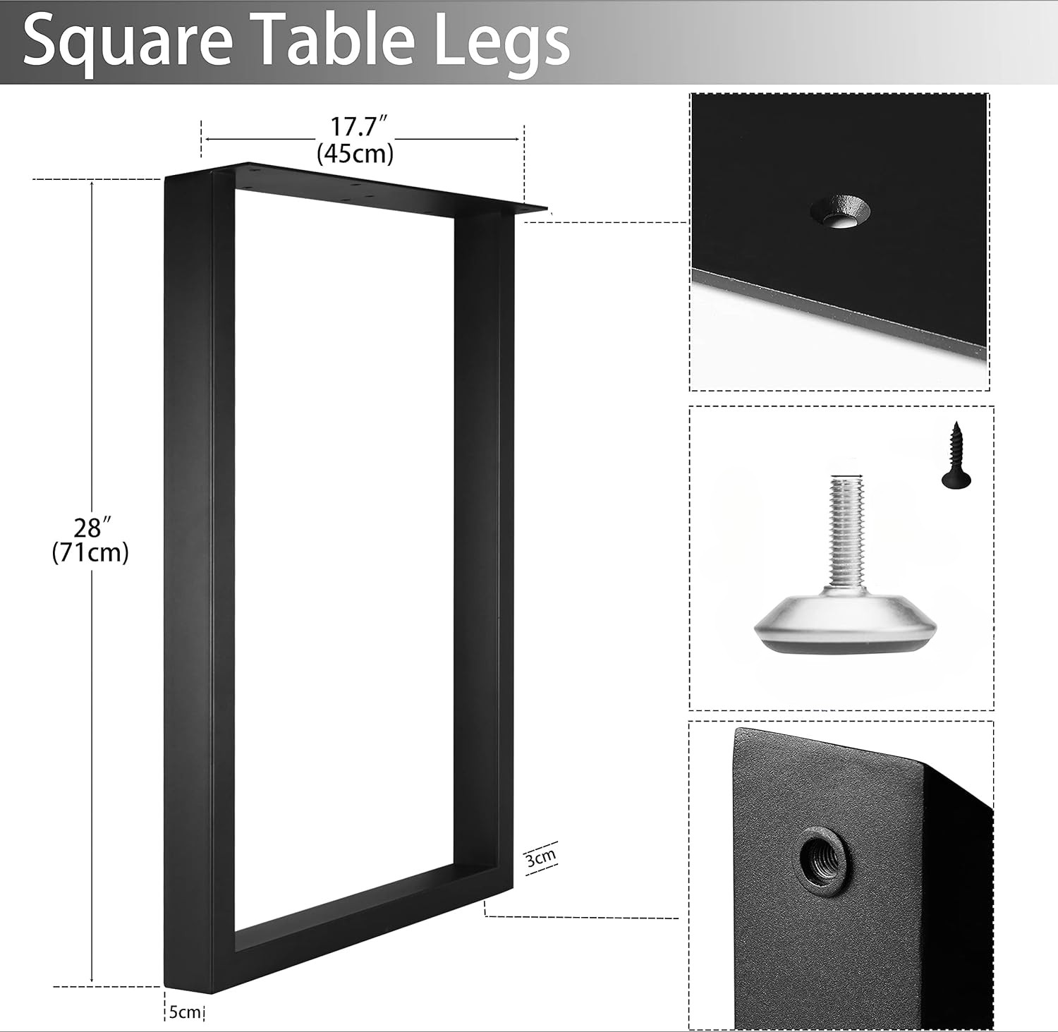 DIY Furniture Legs Dining Coffee Table Computer Desk Workbench Meeting Room 28”