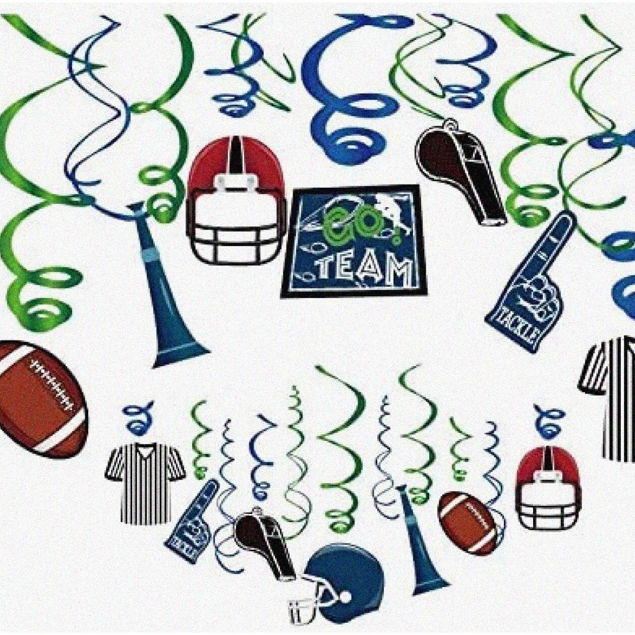 Football-themed party decorations for all ages