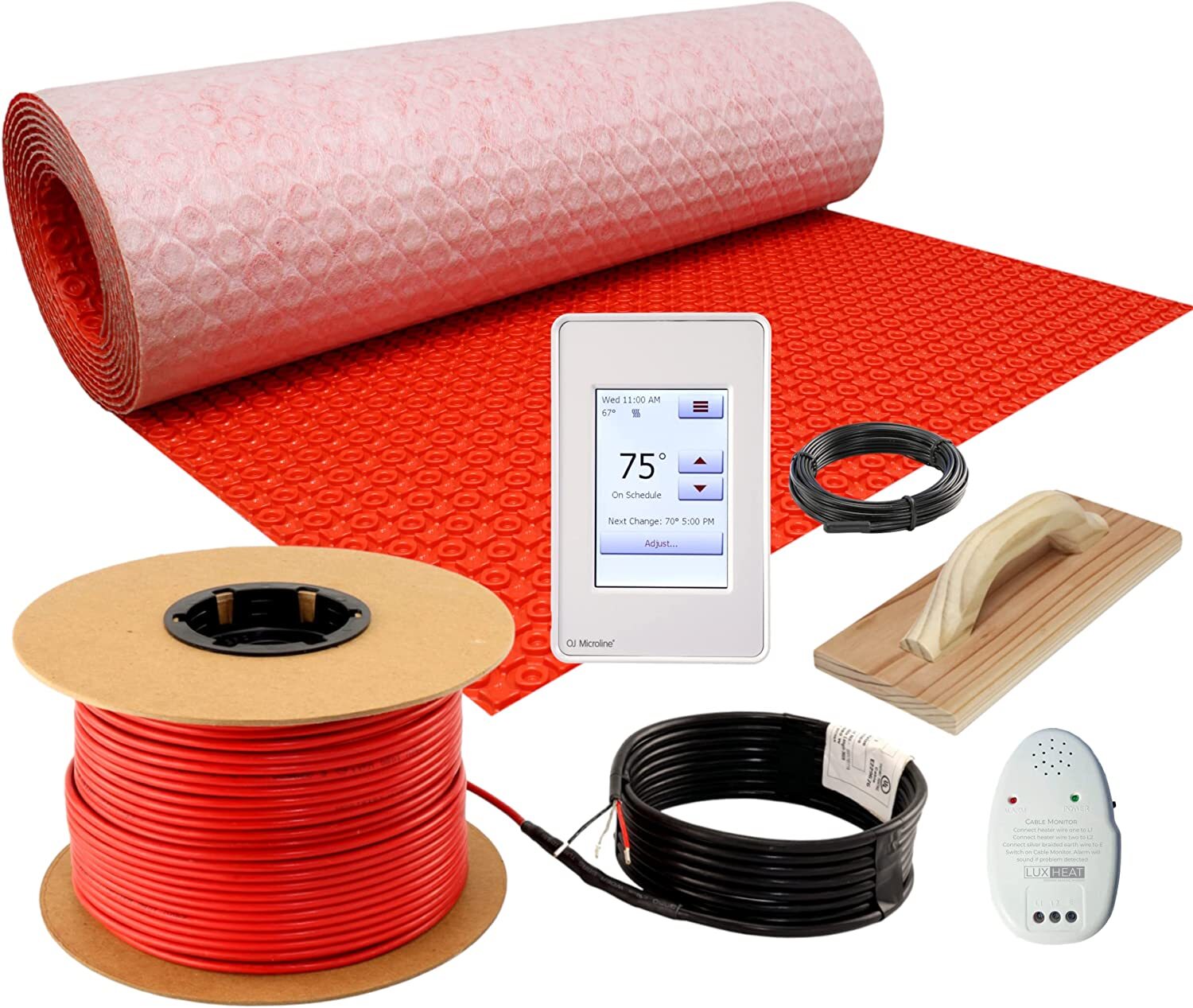 LuxHeat Cable Kit 120v (10-150sqft) Electric Radiant Floor Heating System Tile +