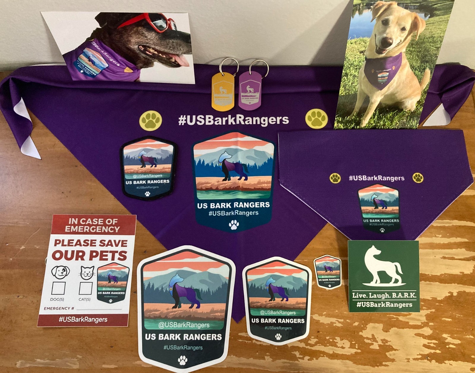 US Bark Rangers  #USBarkRangers  Dog Sticker/Magnet/Patch/Bandana/Tag