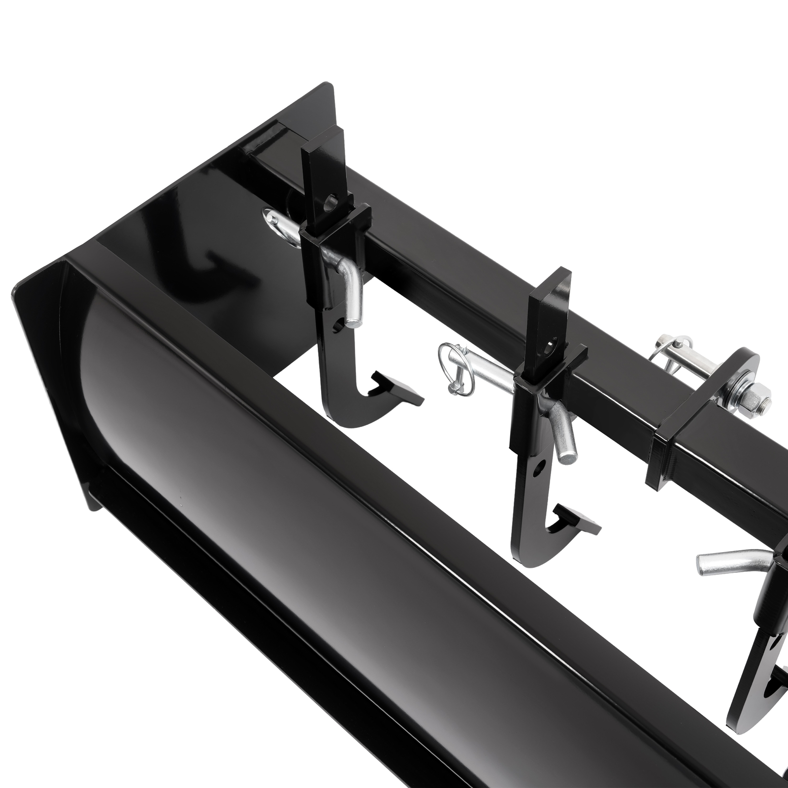 Powder Coated Steel 55" Box Blade Scraper W/6 Scarifier Shank For Cat 0 & Cat 1