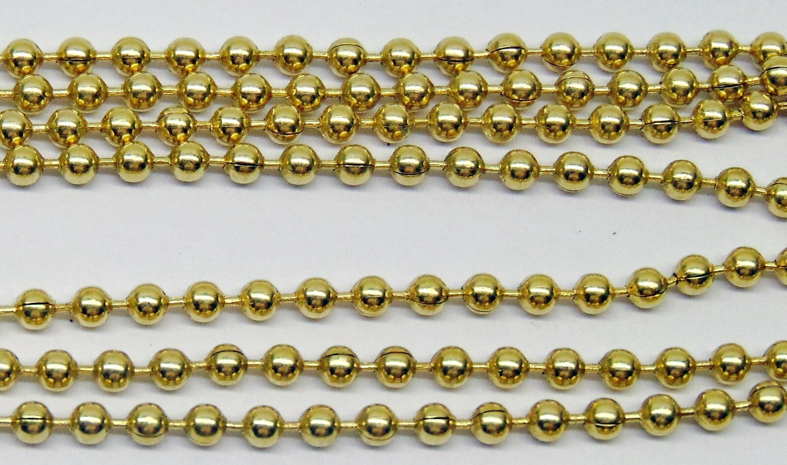 Solid Brass BALL CHAIN 2.4mm Bead #3 ~ Bulk No Lead/Nickel ~Corrosion resistant